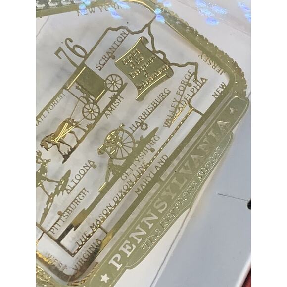 Pennsylvania State Landmarks Solid Brass Nation's Treasures Christmas Ornament - Picture 7 of 9